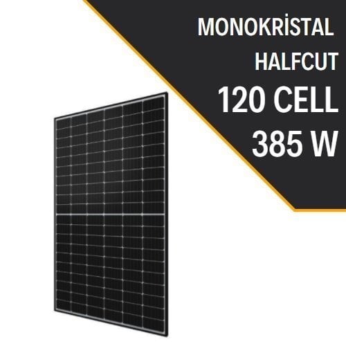 385W 9BB HALF CUT MONOKRISTAL GÜNEŞ PANELİ