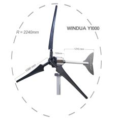 Y1000 (1 KW) YATAY EKSENLİ RÜZGAR TÜRBİNİ