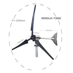Y3000 (3 KW) YATAY EKSENLİ RÜZGAR TÜRBİNİ