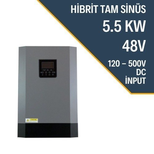 5,5 KW MPPT 120-500V PV İnput 110 MPPT Hibrid Tam Sinüs İnverter