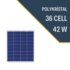 42W Polykristal Güneş Paneli