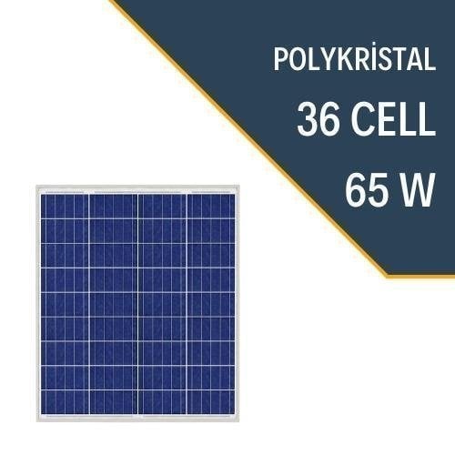 65W Polykristal Güneş Paneli