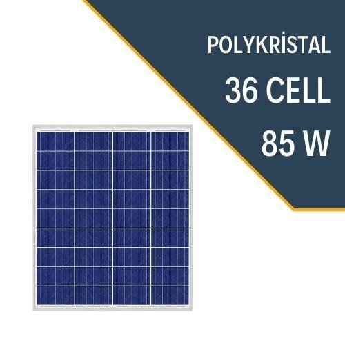 85W Polykristal Güneş Paneli