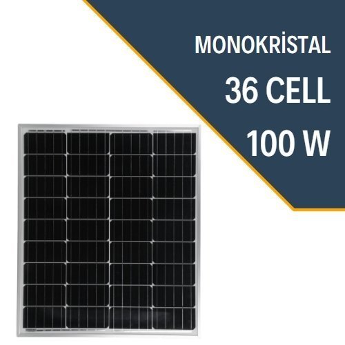 100W Monokristal Güneş Paneli