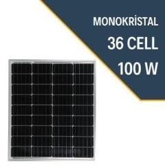 100W Monokristal Güneş Paneli