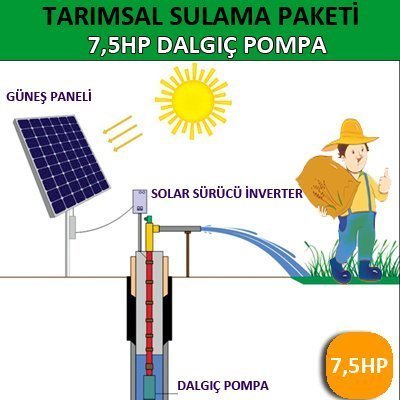 7,5HP Dalgıç Pompa - Tarımsal Sulama Sistemi