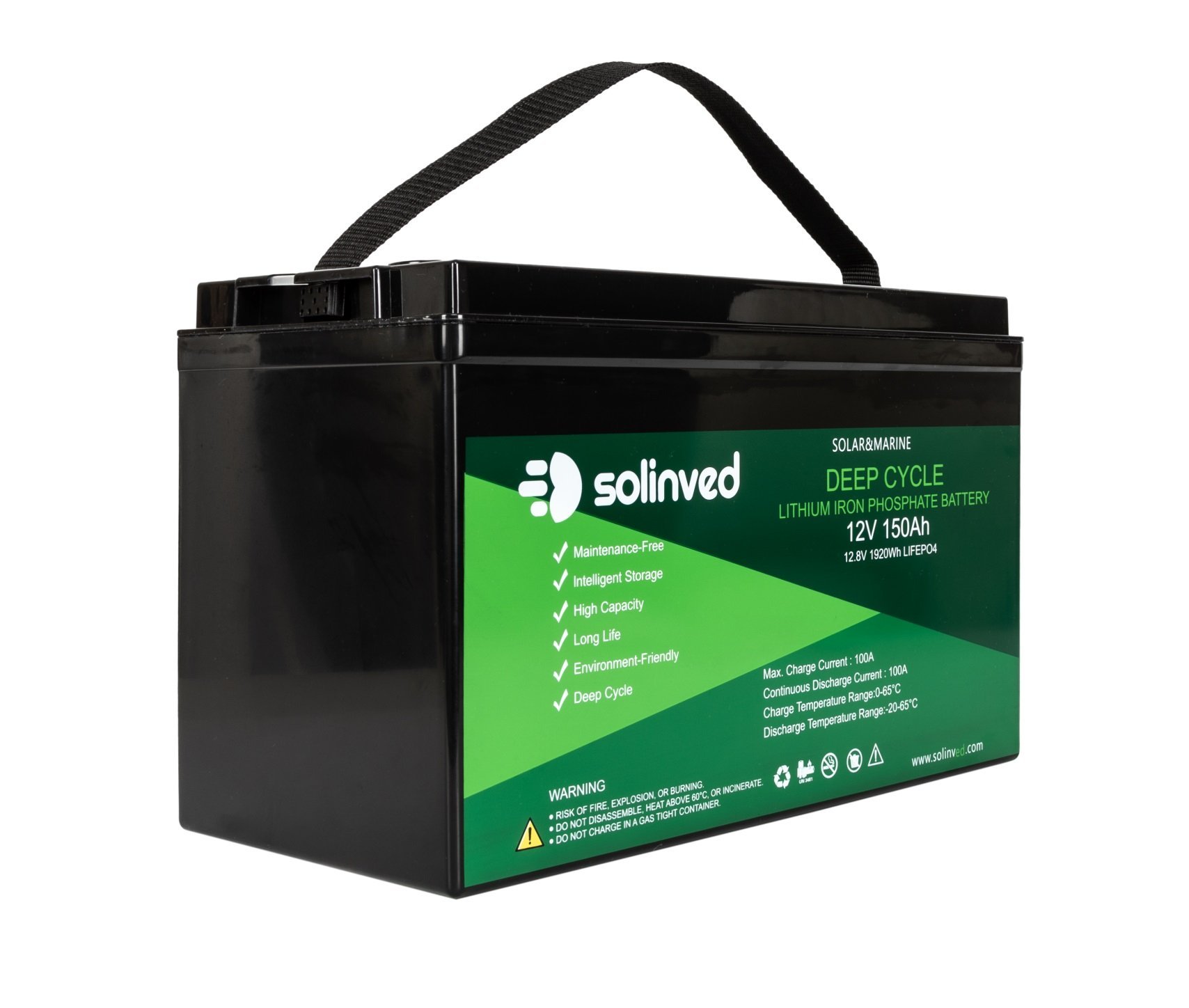 SOLINVED 12V 150AH LİTYUM AKÜ