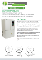 SOLINVED 7.5 HP 5.5 kW TRİFAZE SOLAR POMPA SÜRÜCÜ
