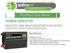 SOLINVED SLVM SERİSİ 600W MODİFİYE SİNÜS INVERTER 12V