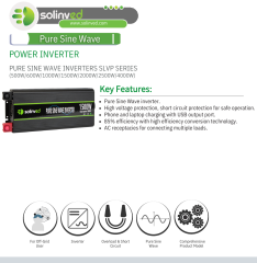 SOLINVED SLVP SERİSİ 1000 W TAM SİNÜS INVERTER 12V