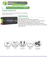 SOLINVED SLVU SERİSİ 600W TAM SİNÜS UPS ŞARJLI INVERTER 12V