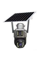 ÇİFT KAMERALI 4G SİM KARTLI GÜNEŞ ENERJİLİ 360° DÖNEBİLEN KAMERA